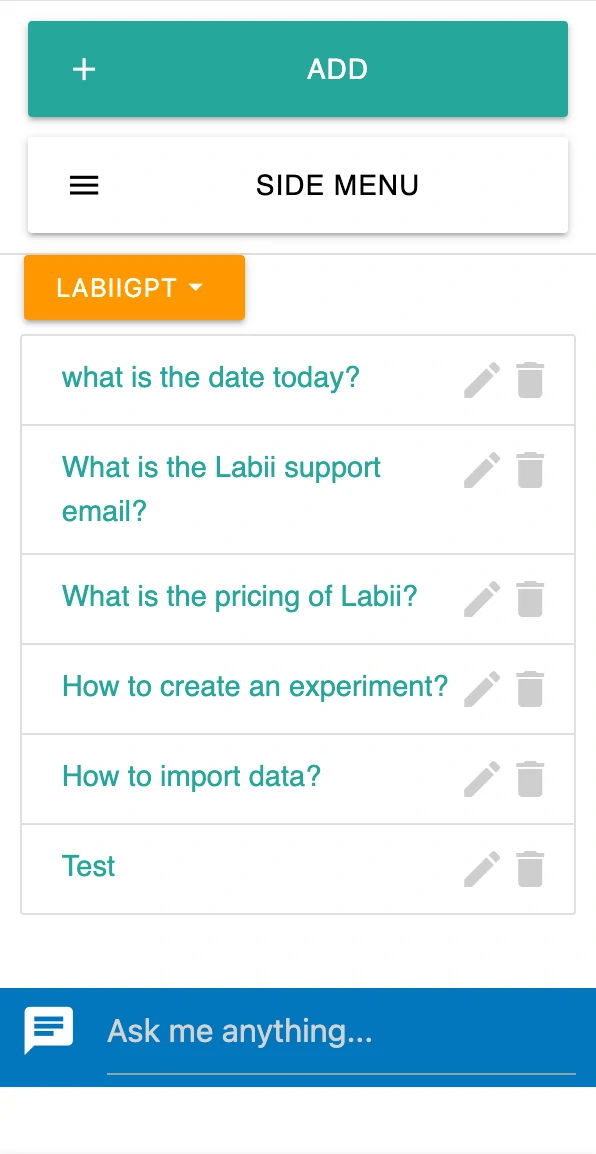 Labii gpt conversation list
