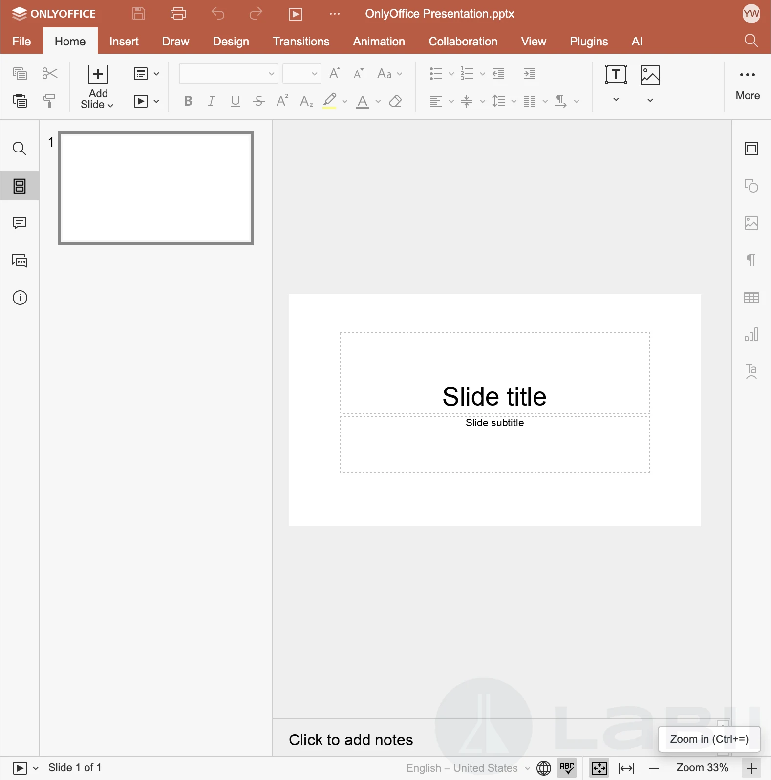 OnlyOffice Presentation 章节小插件