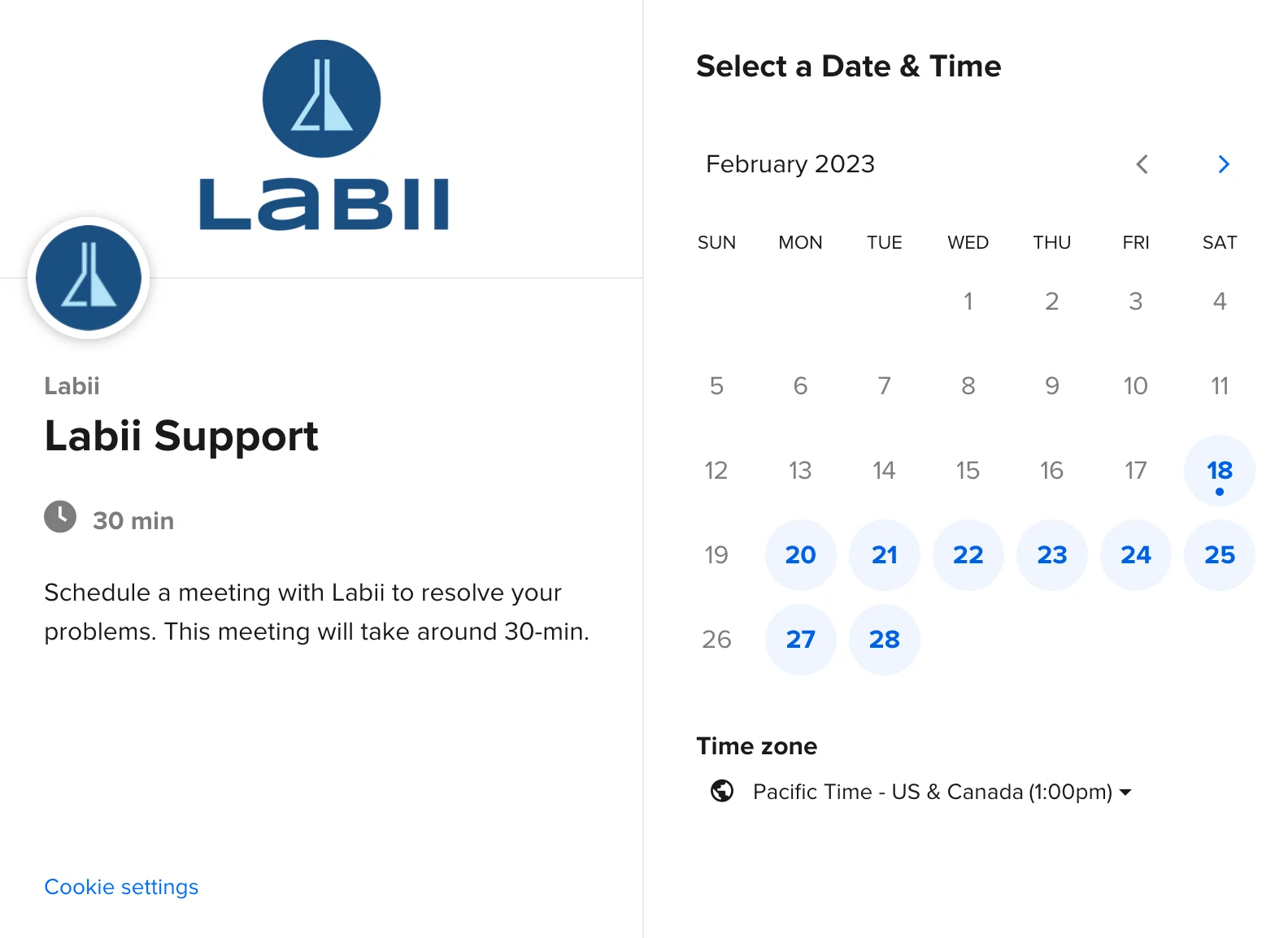 Support schedule