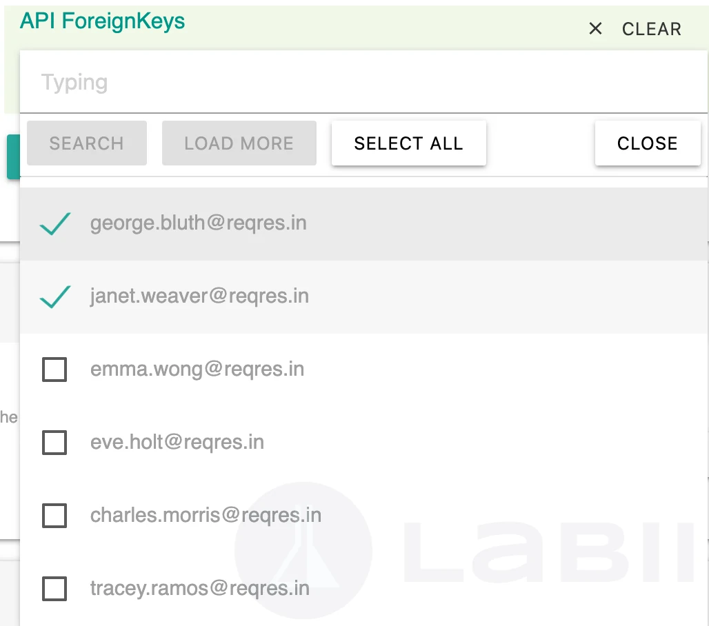 API ForeignKeys 列小插件编辑视图