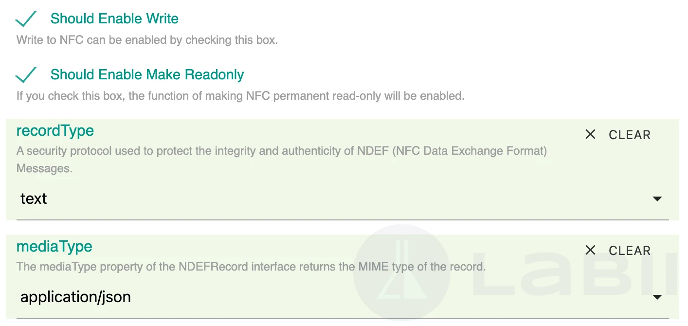NFC 列小插件配置