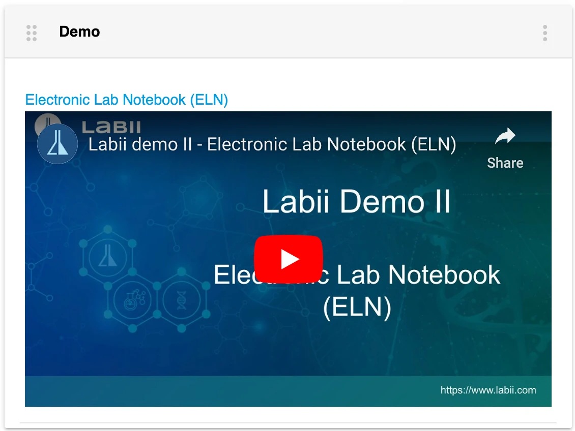 Demo dashboard widget